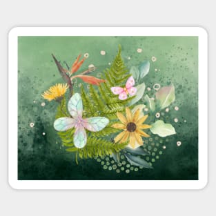 Fairy Forest Tropical Butterflies Sticker